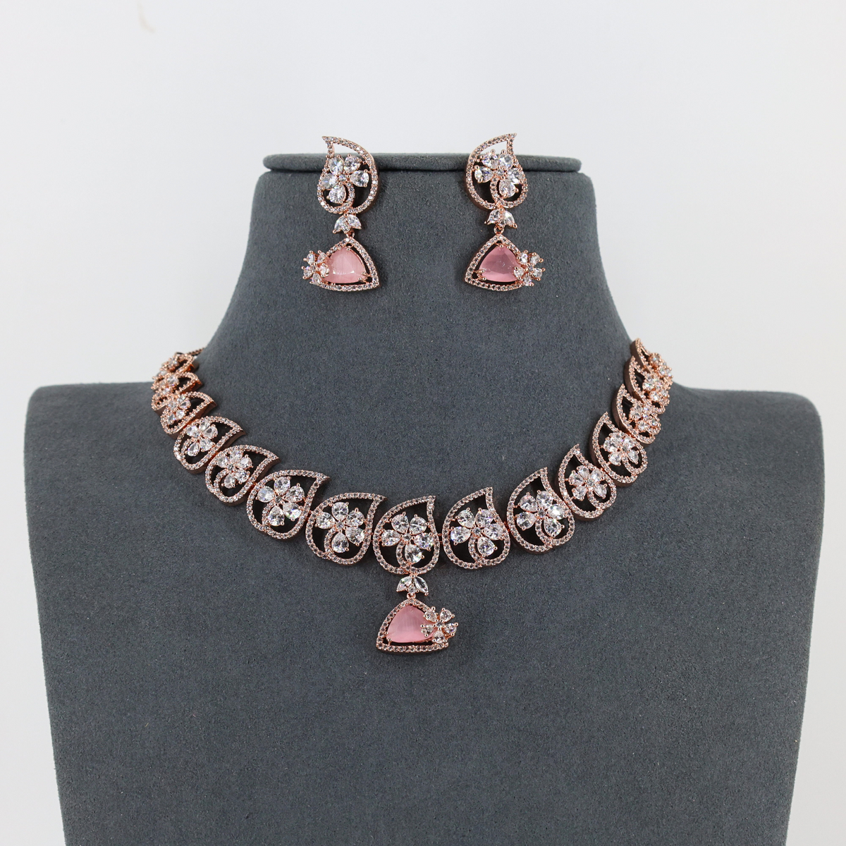 Rose Gold-Plated Necklace Set